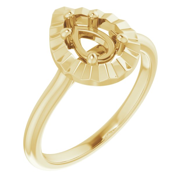 Solitaire Geometric Engagement Ring