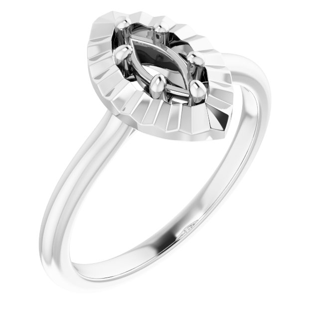Solitaire Geometric Engagement Ring