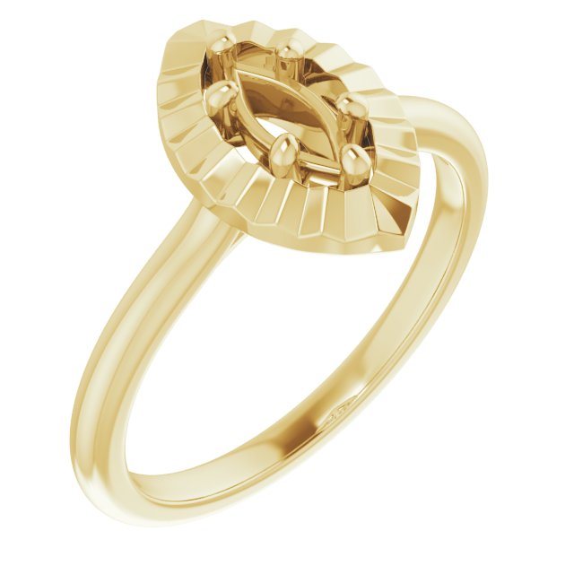 Solitaire Geometric Engagement Ring