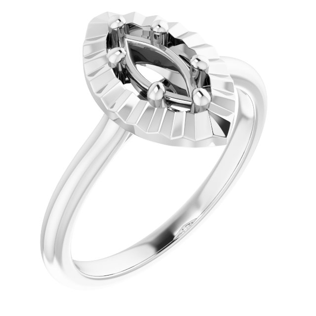 Solitaire Geometric Engagement Ring