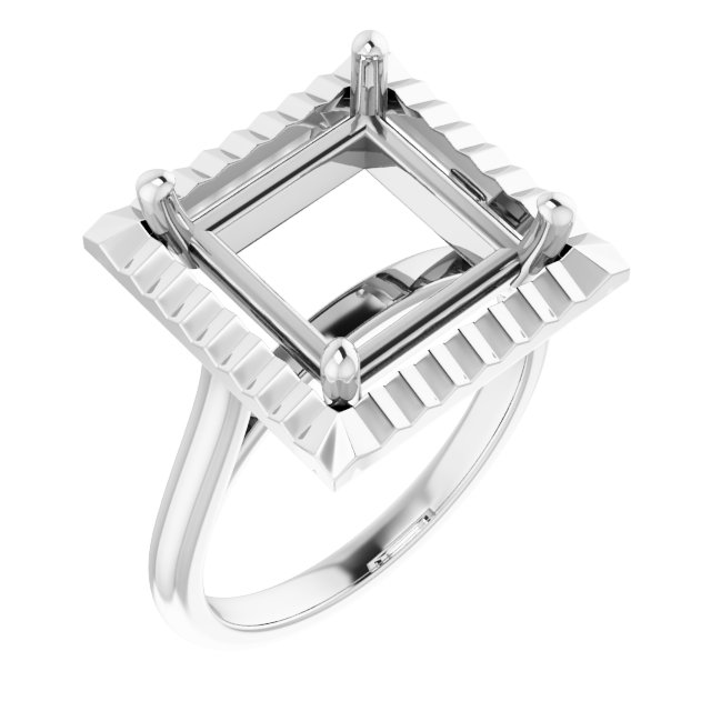 Solitaire Geometric Engagement Ring