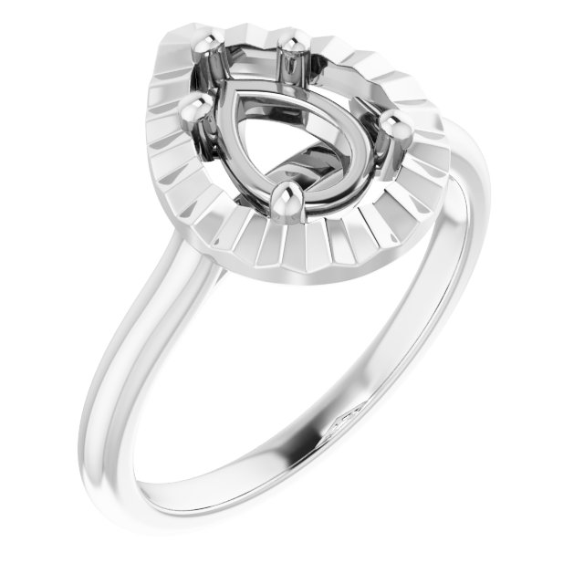 Solitaire Geometric Engagement Ring
