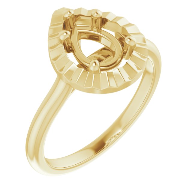 Solitaire Geometric Engagement Ring