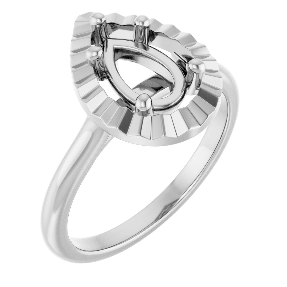 Solitaire Geometric Engagement Ring