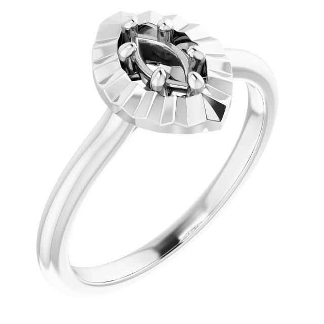 Solitaire Geometric Engagement Ring
