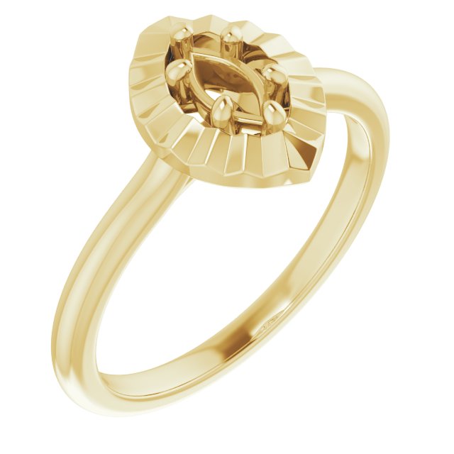 Solitaire Geometric Engagement Ring