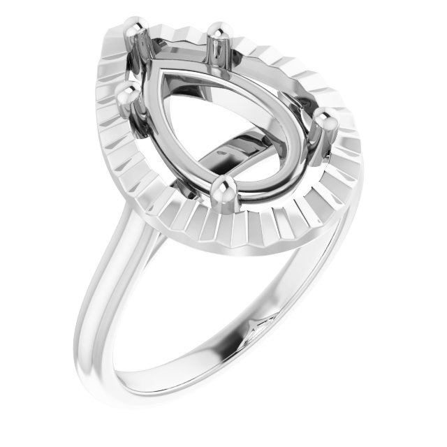 Solitaire Geometric Engagement Ring