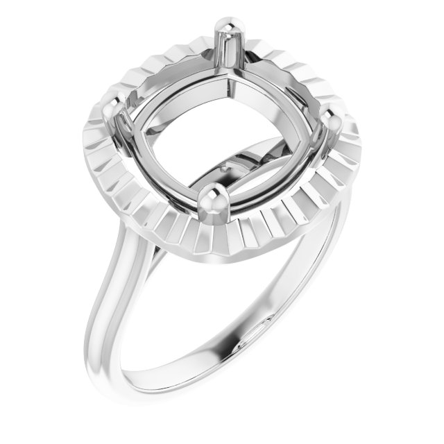 Solitaire Geometric Engagement Ring