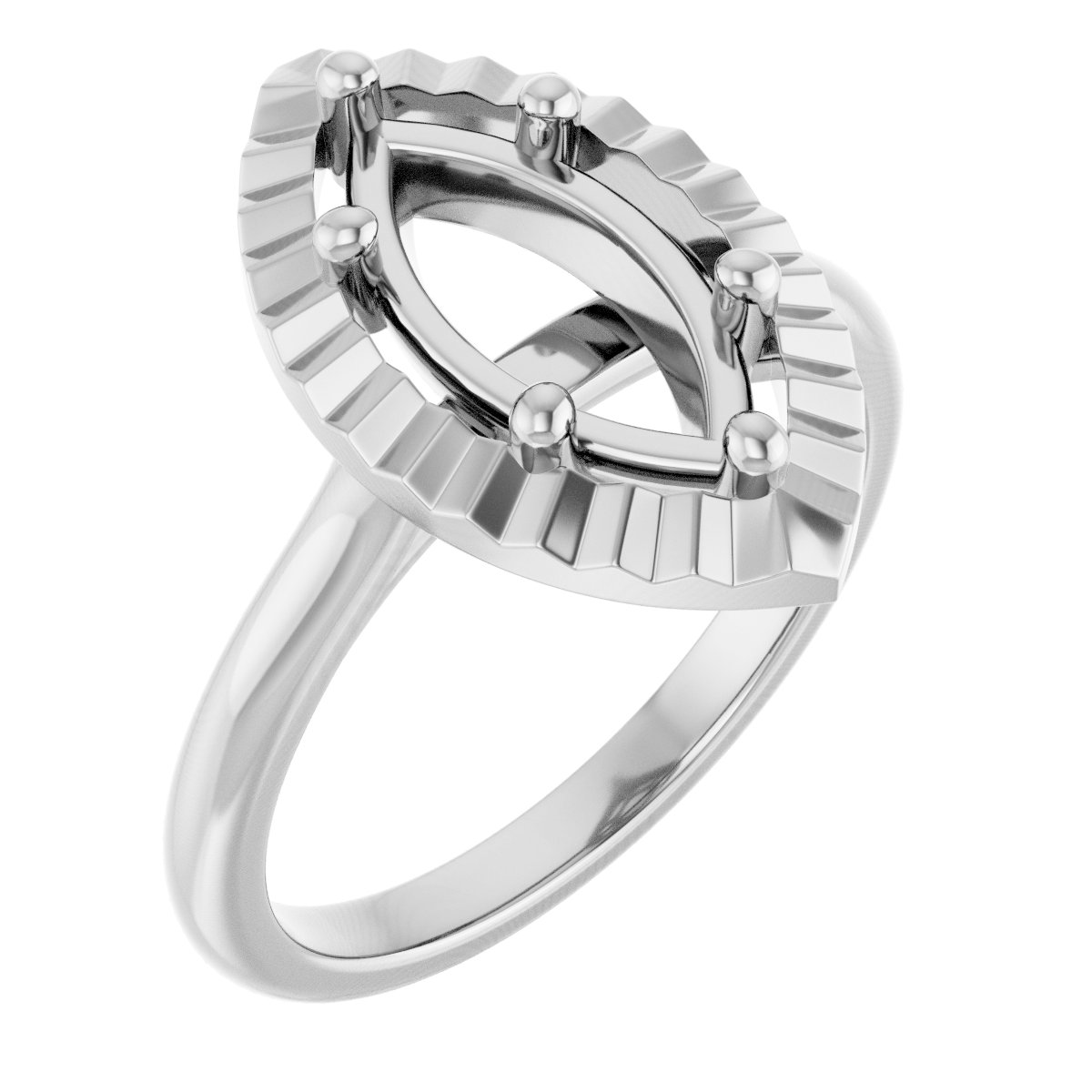 Solitaire Geometric Engagement Ring