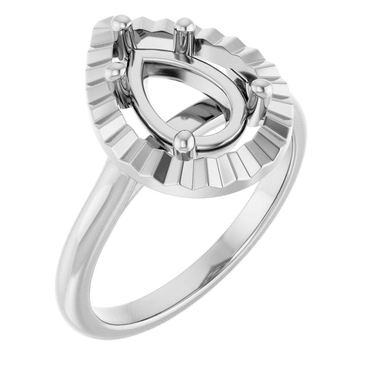 Solitaire Geometric Engagement Ring