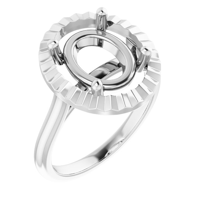 Solitaire Geometric Engagement Ring