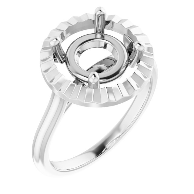 Solitaire Geometric Engagement Ring