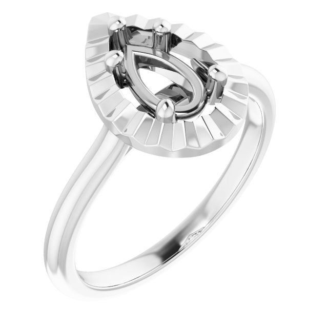 Solitaire Geometric Engagement Ring