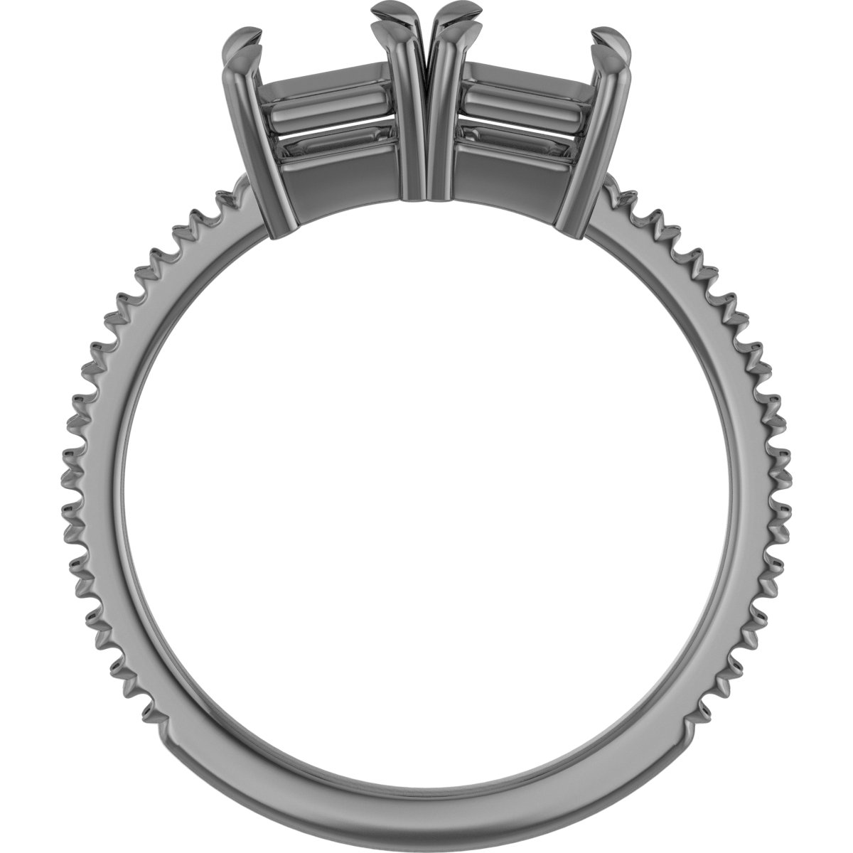 8x6 mm Pear Engagement Ring Mounting view 2