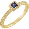 14K Yellow Chatham Created Alexandrite Stackable Family Ring Ref 16232621