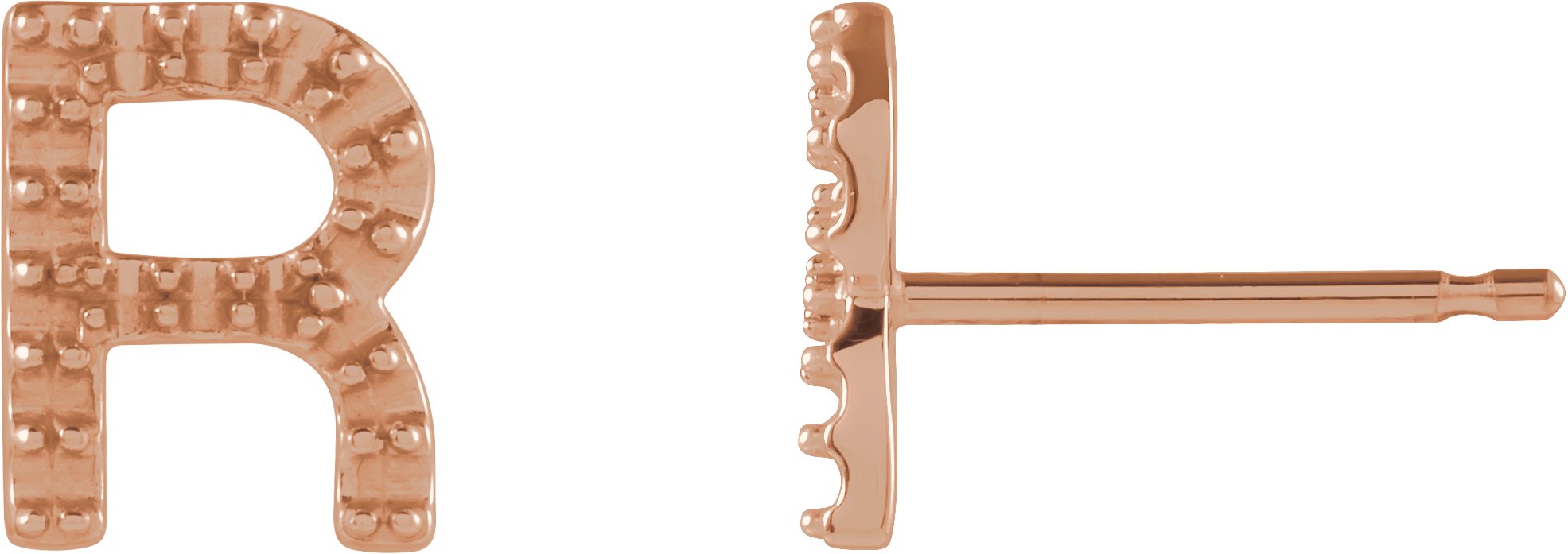 Accented Initial Stud Earrings