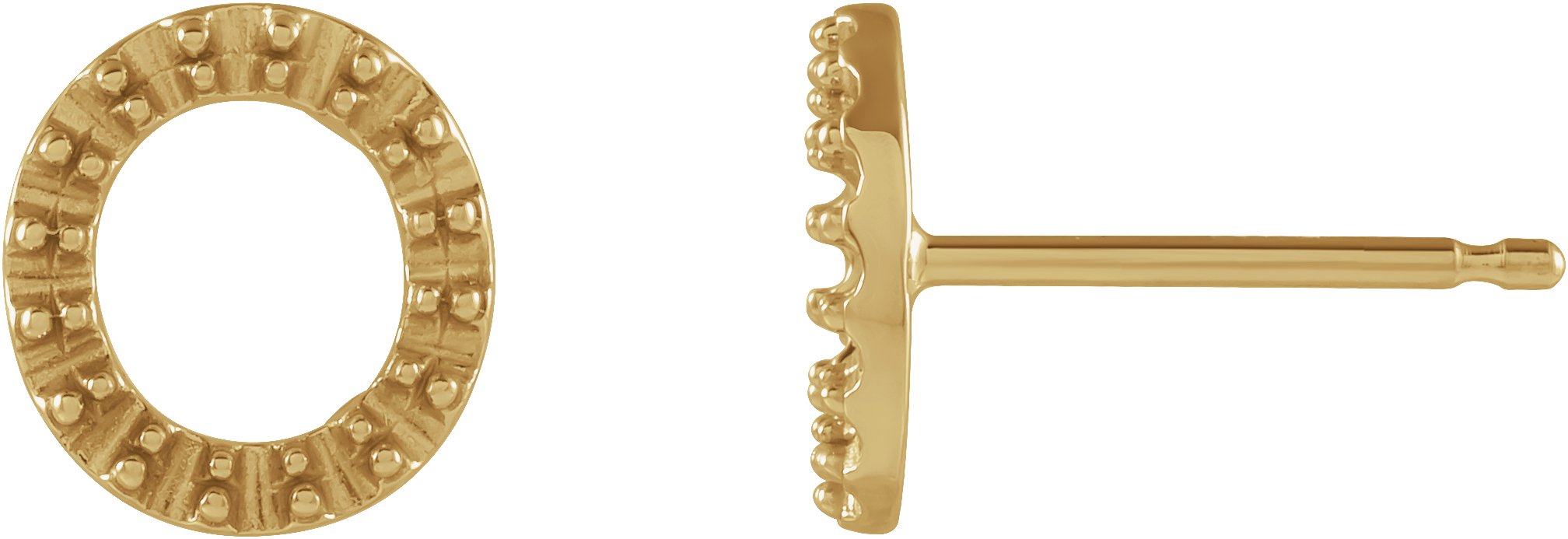 Accented Initial Stud Earrings
