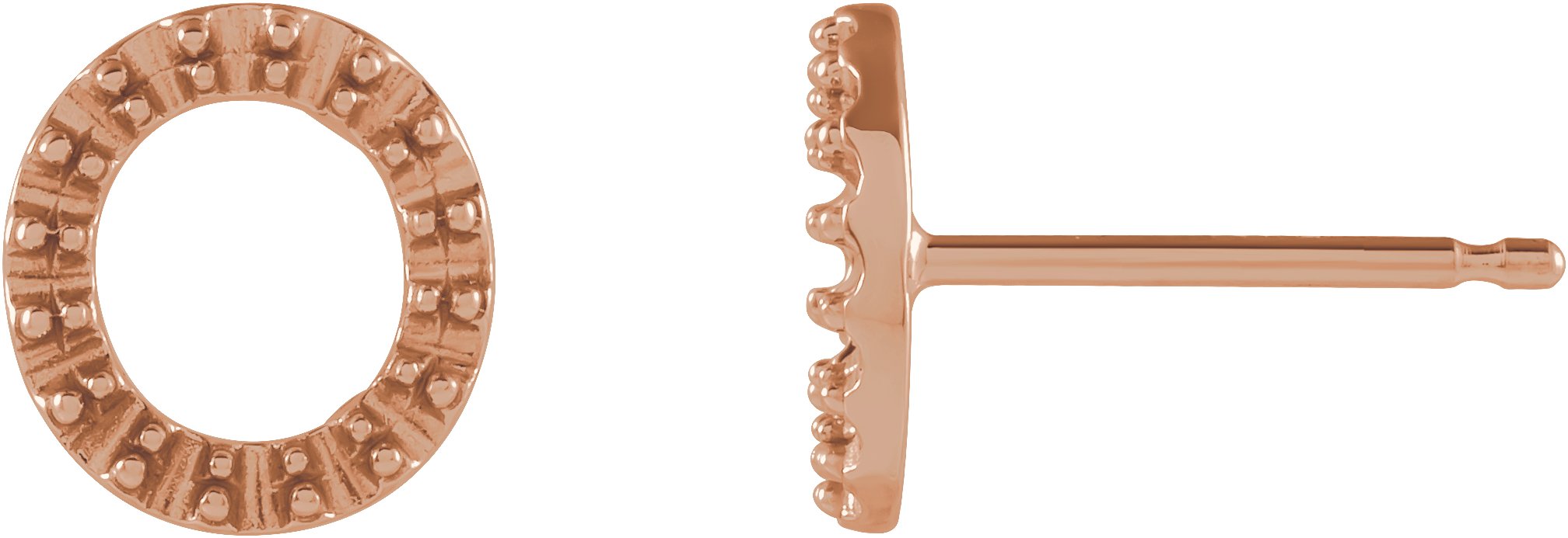 Accented Initial Stud Earrings