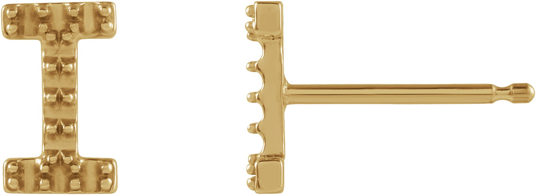 Accented Initial Stud Earrings