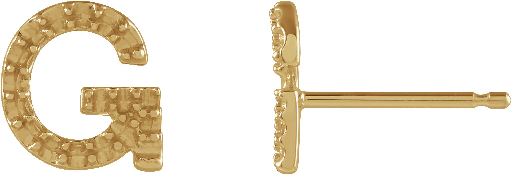 Accented Initial Stud Earrings