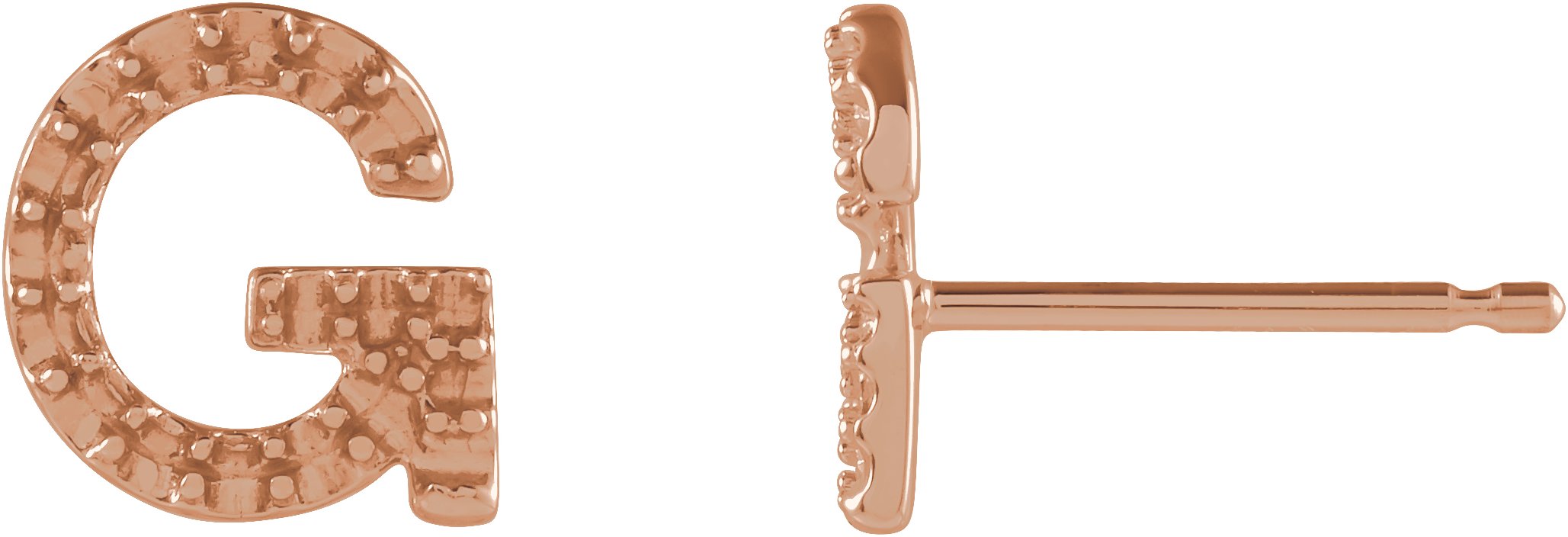 Accented Initial Stud Earrings