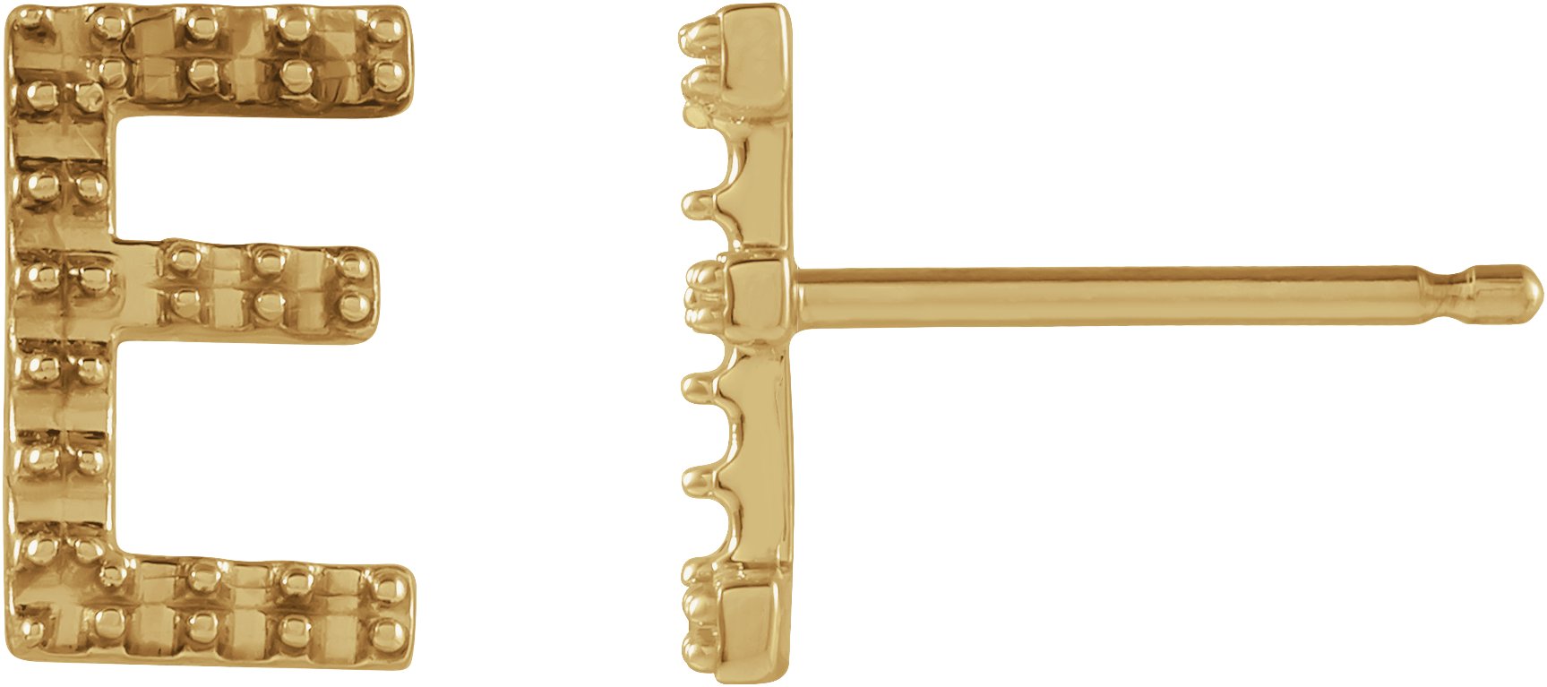 Accented Initial Stud Earrings