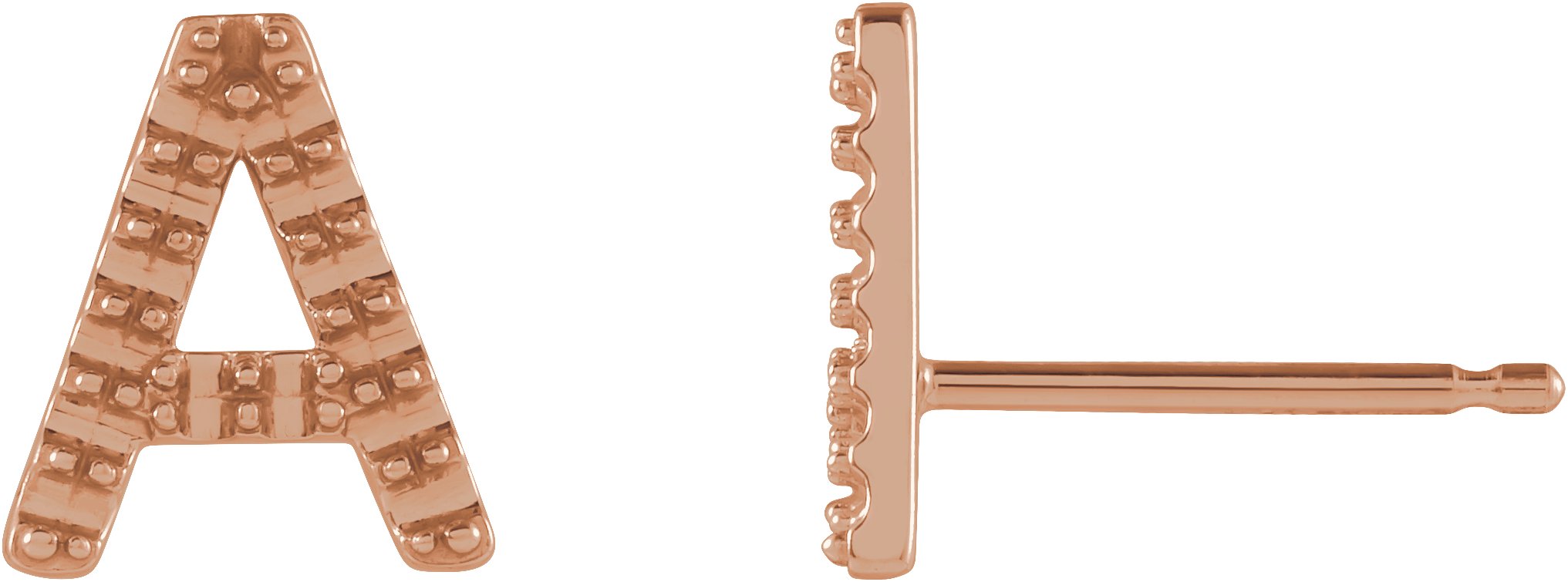 Accented Initial Stud Earrings