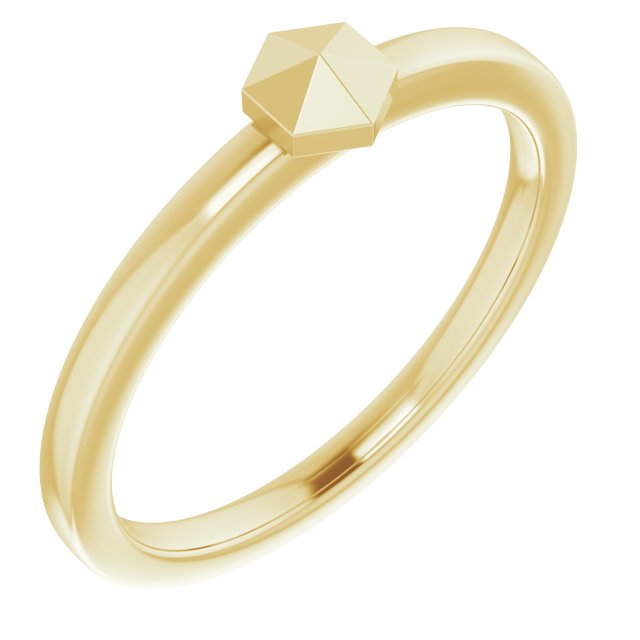 14K Yellow Geometric Ring 