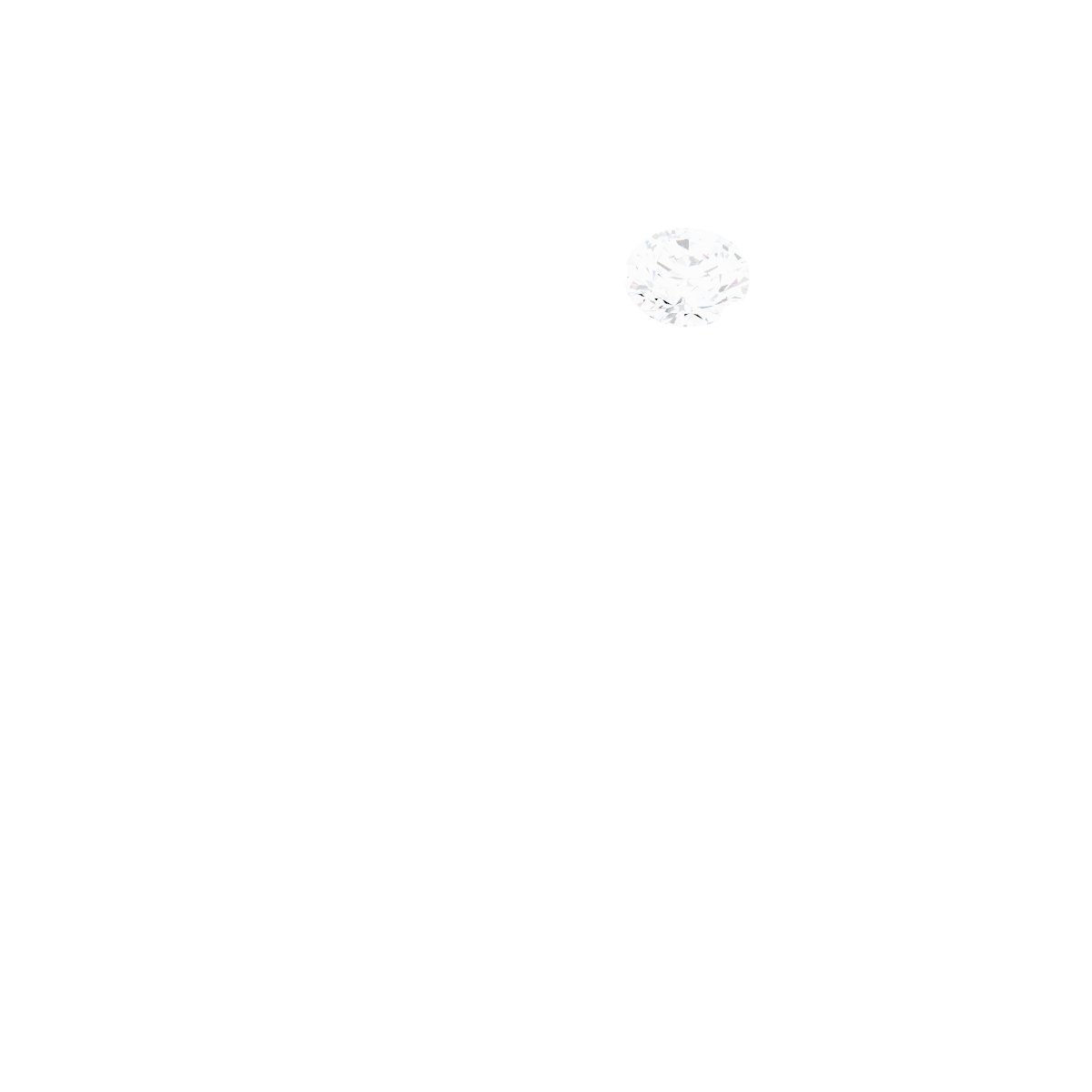 14K White .03 CT Diamond Stackable Bead Ring