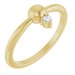 14K Yellow .03 CT Diamond Stackable Bead Ring