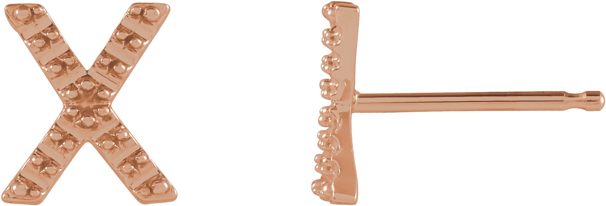 Accented Initial Stud Earrings