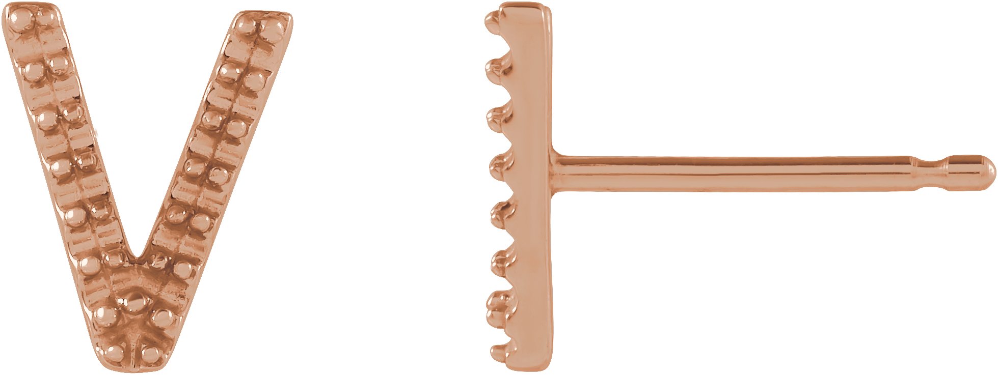Accented Initial Stud Earrings