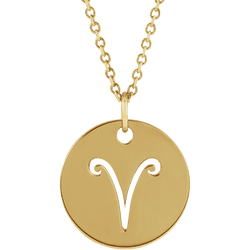 zodiac disc necklace