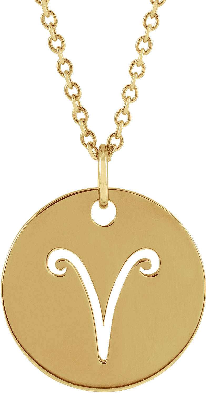 zodiac disc necklace