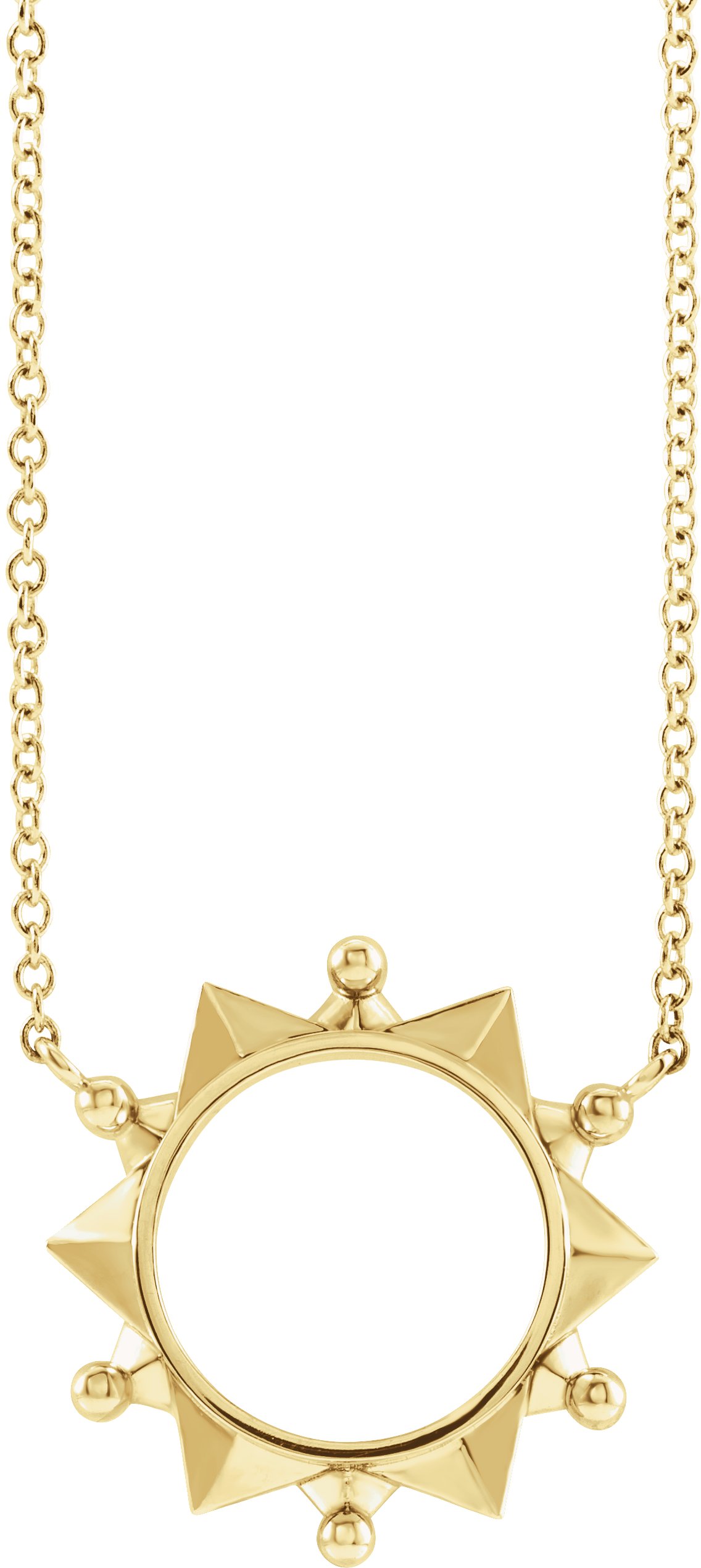 14K Yellow Geometric 18" Necklace 