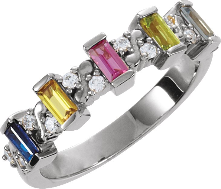 Accented Family Ring