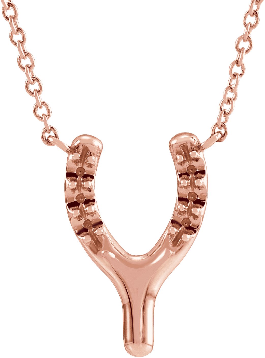 Petite Wishbone Necklace or Center