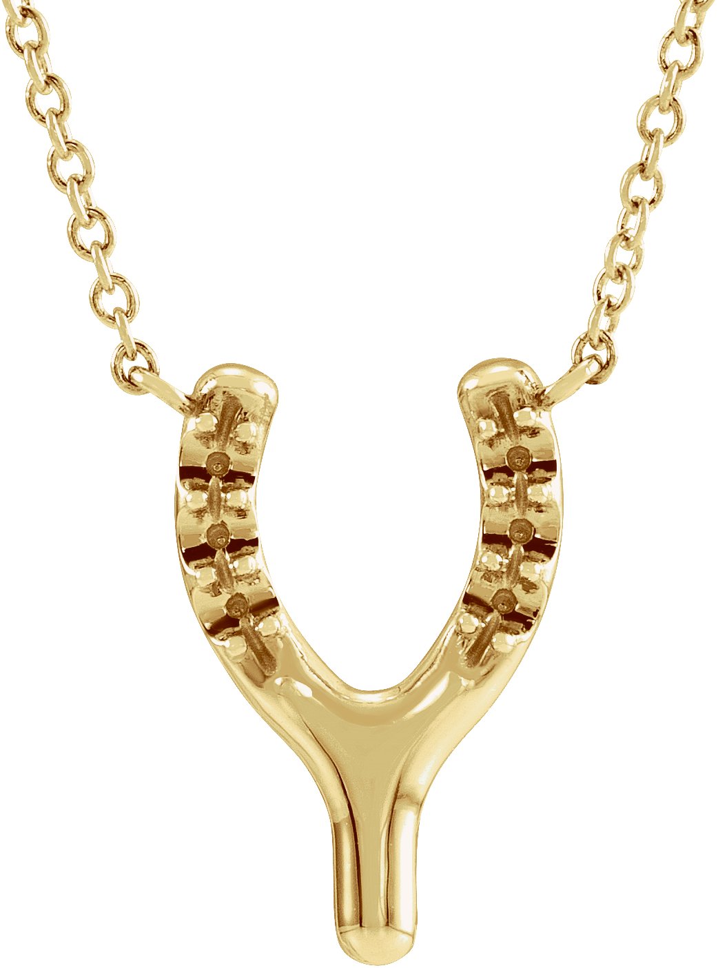 Petite Wishbone Necklace or Center