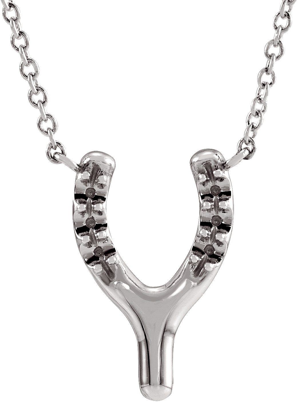 Petite Wishbone Necklace or Center