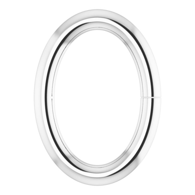 14K White 6.3x4 mm ID Oval Jump Ring