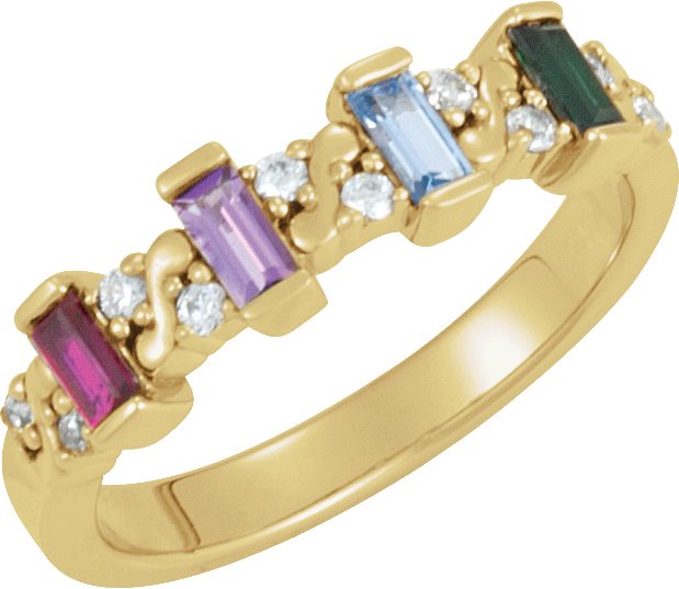 Accented Family Ring