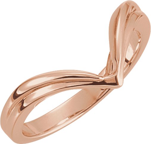 14K Rose V-Shape Fashion Ring 