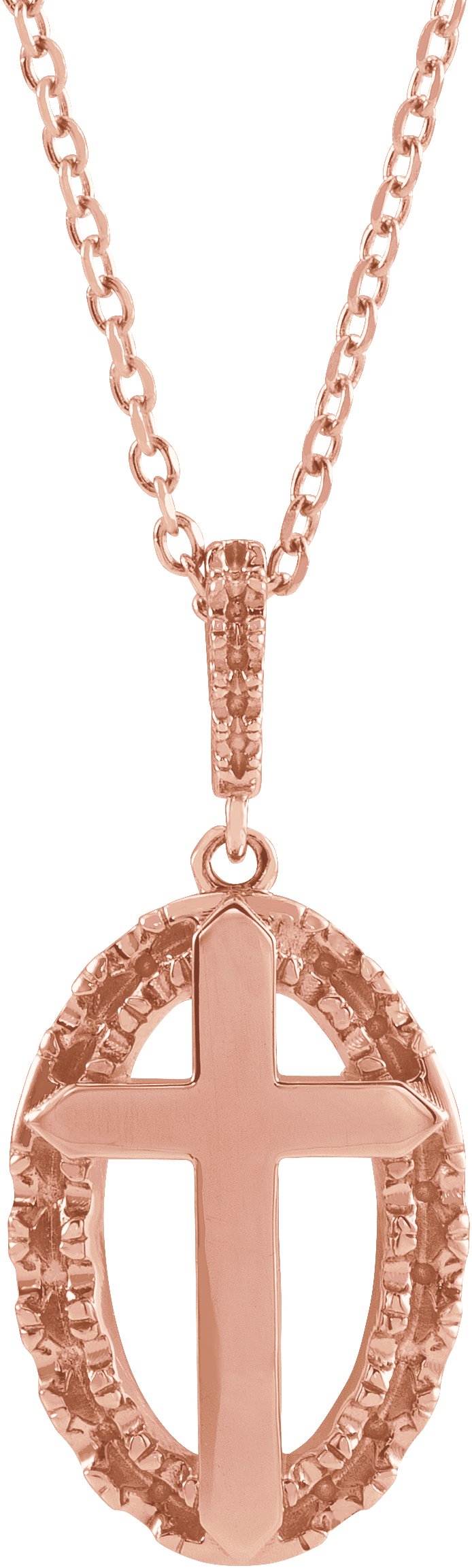 Halo-Style Cross Necklace or Pendant