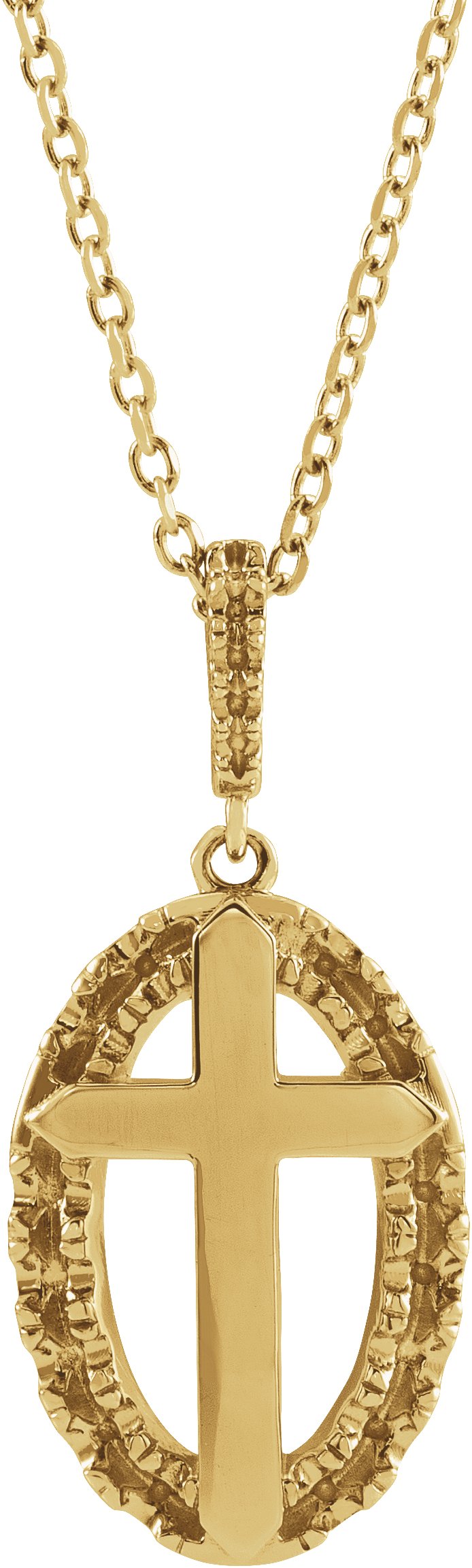 Halo-Style Cross Necklace or Pendant