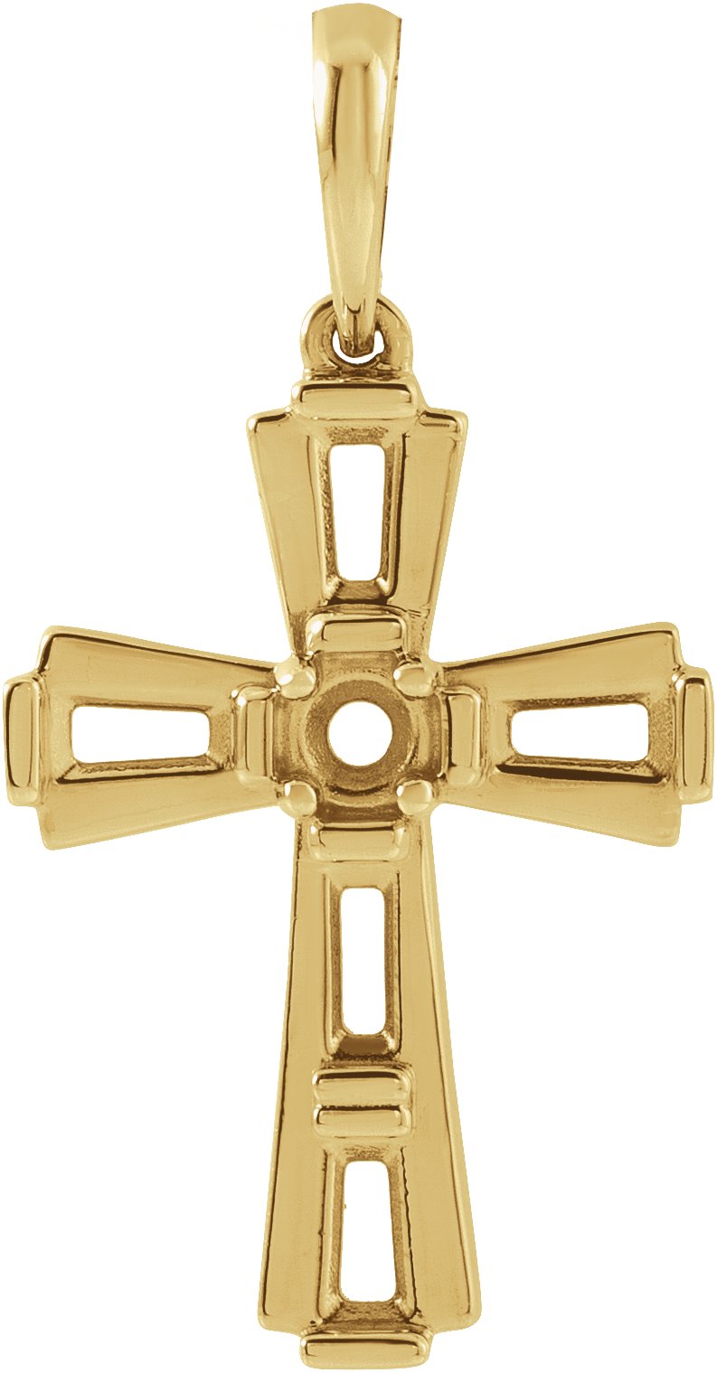 Accented Baguette Cross Necklace or Pendant