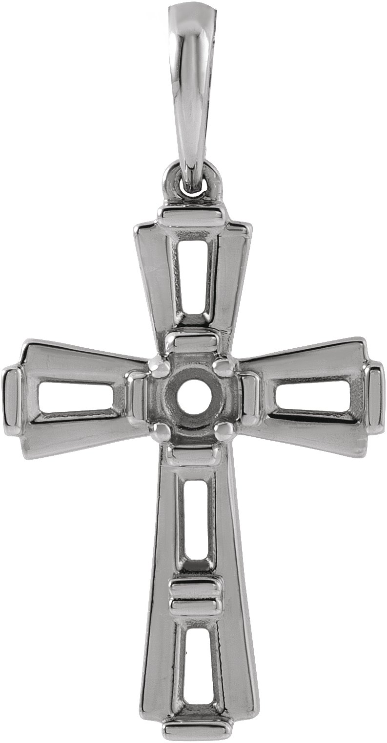Accented Baguette Cross Necklace or Pendant