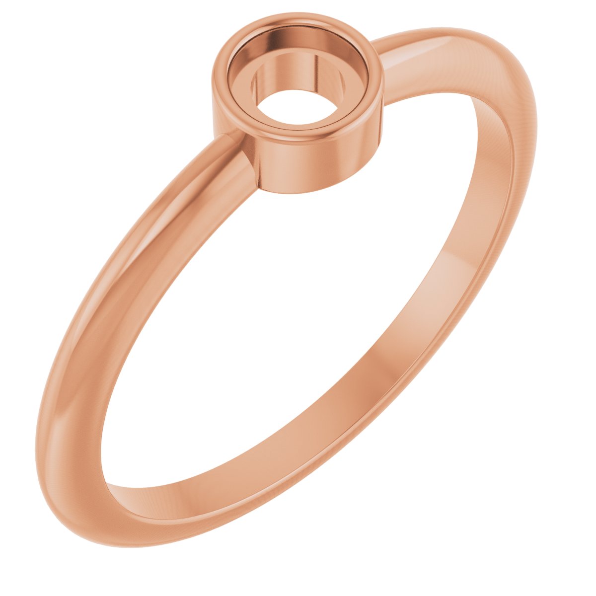 Bezel-Set Stackable Ring