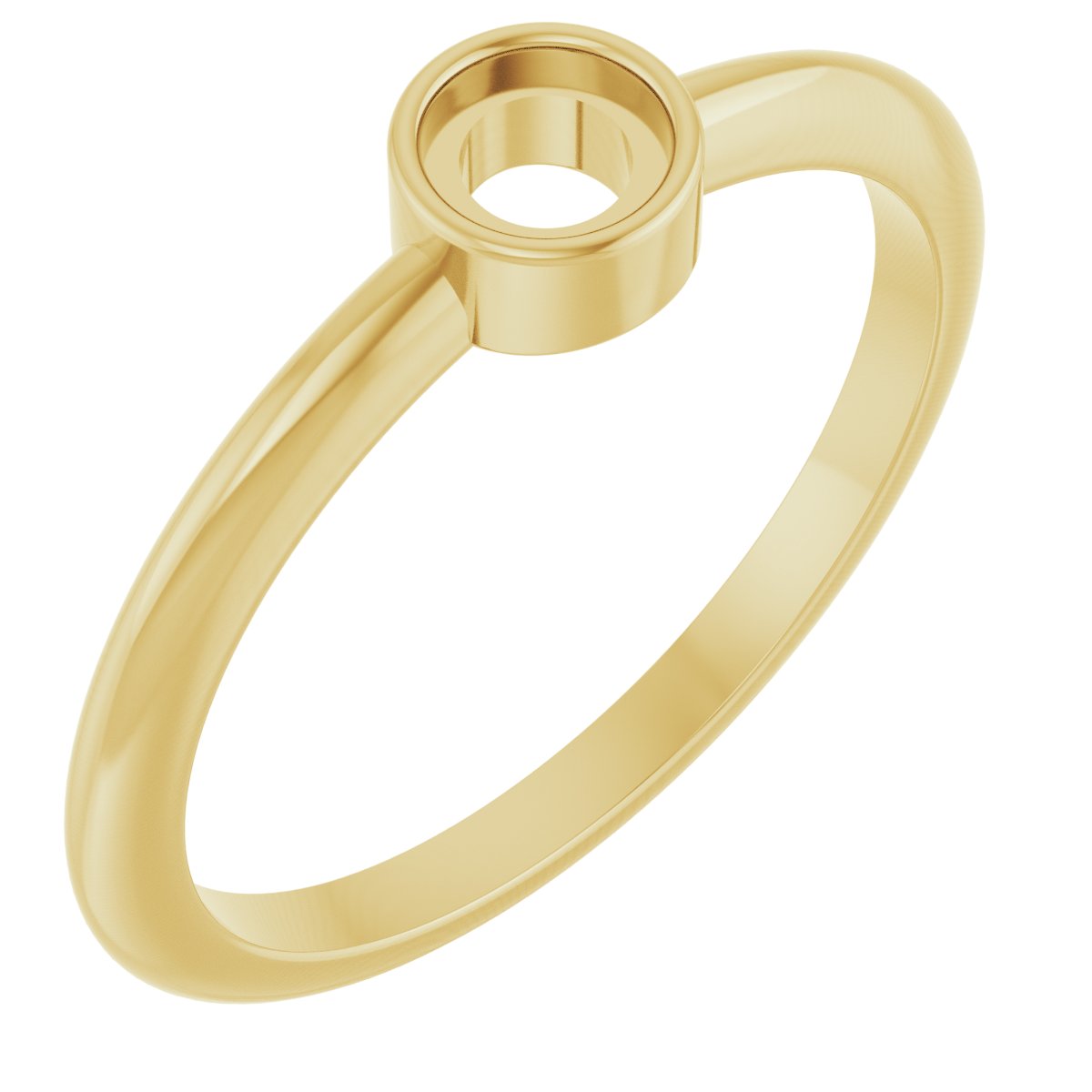 Bezel-Set Stackable Ring