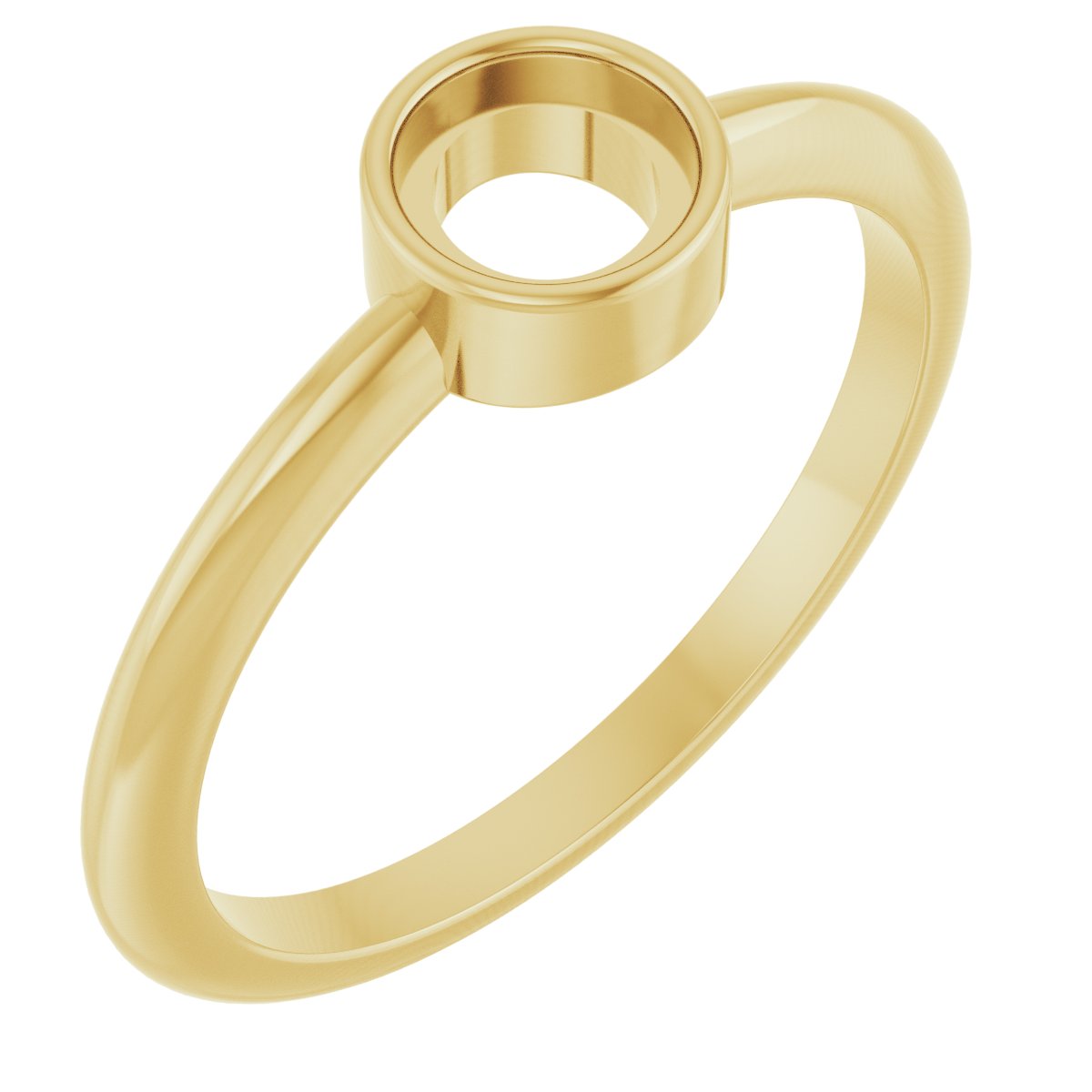 Bezel-Set Stackable Ring