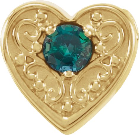 14K Yellow Alexandrite Family Heart Slide Pendant Ref. 16233192